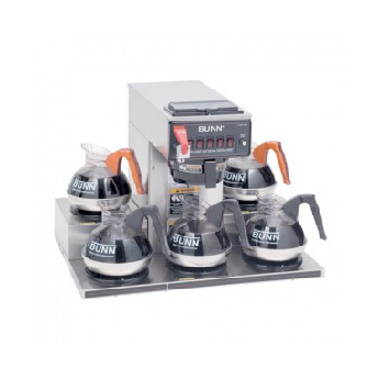 A Bunn 5-burner coffee pot brewer