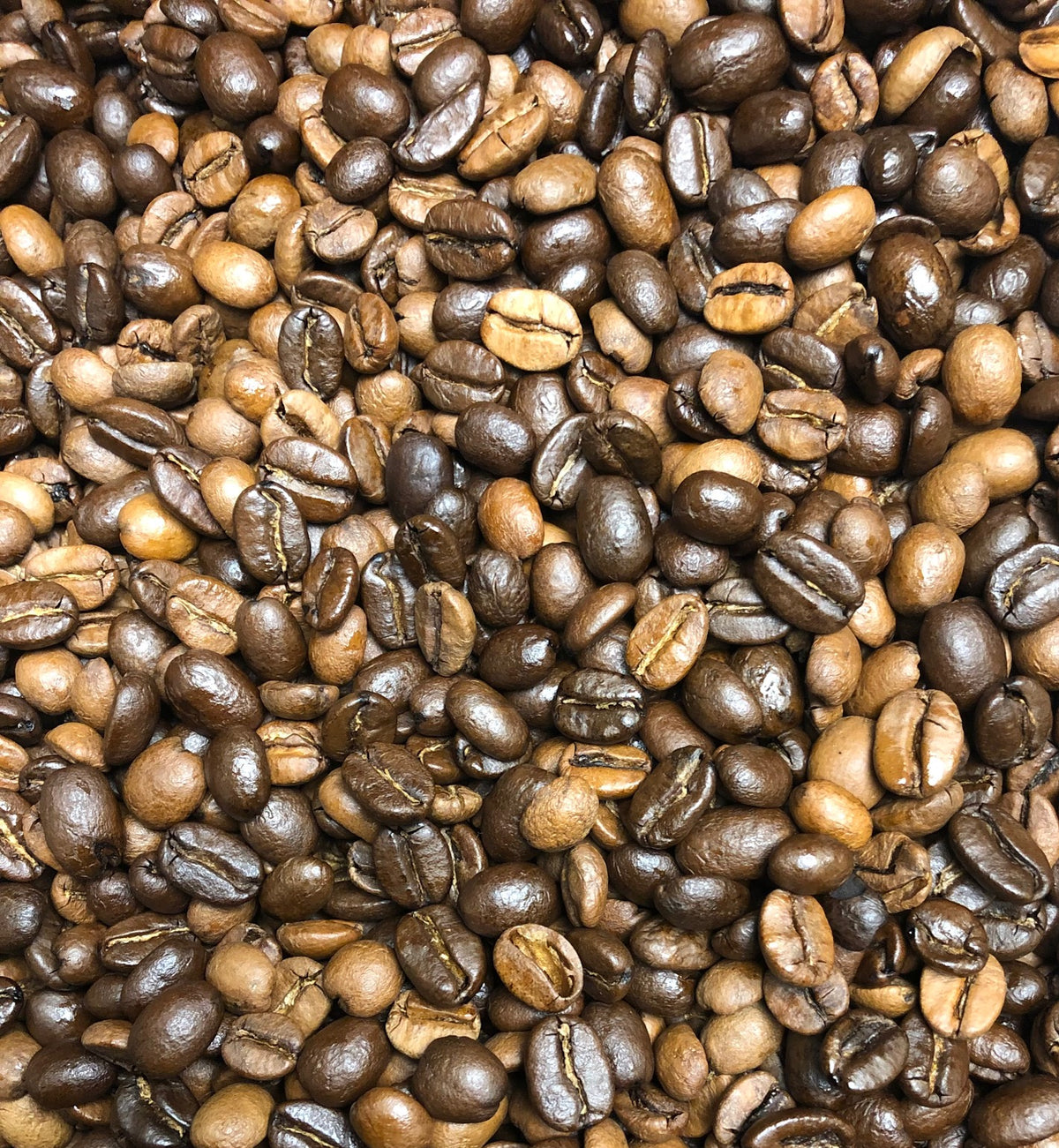 A post roast blend of light and dark roasted coffee beans. 